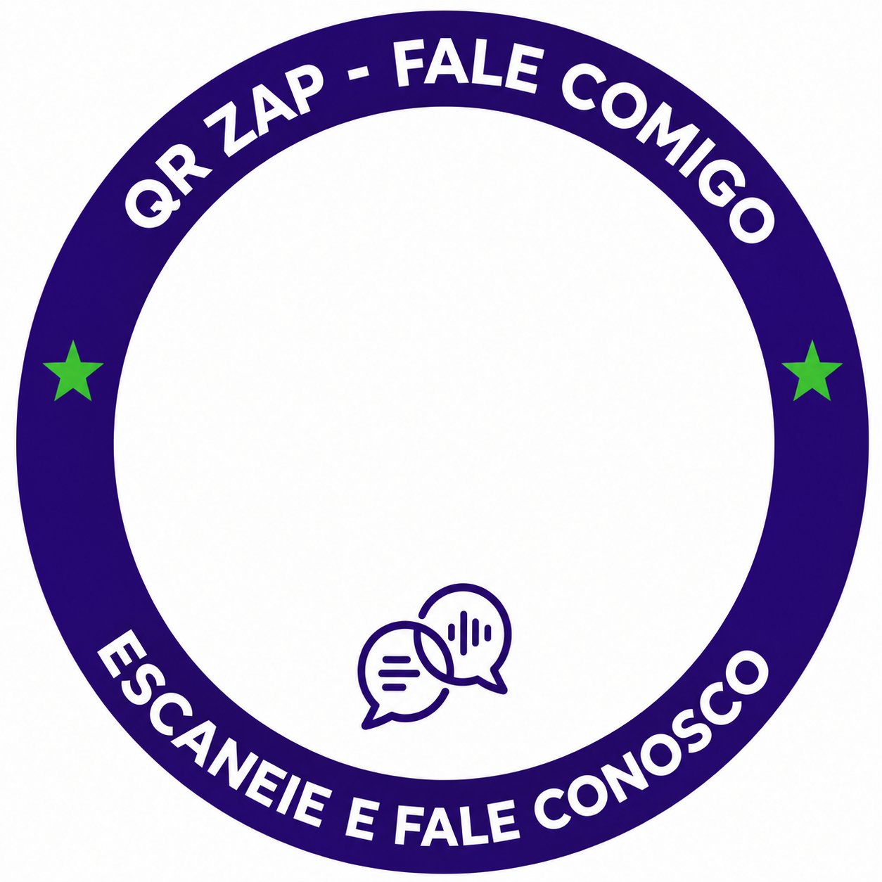 Plaquinha QR Azul